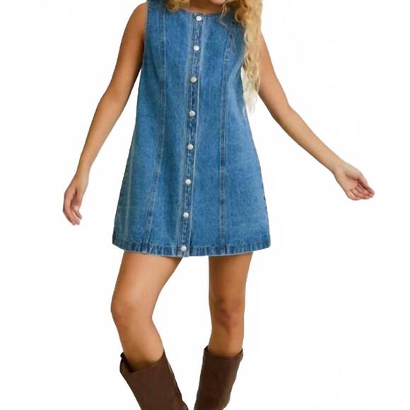 LE LIS Dresses & Skirts - NEW LE LIS clare mini dress in denim blue